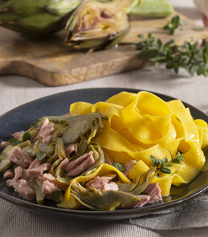 Pappardelle with Tuna and Artichokes