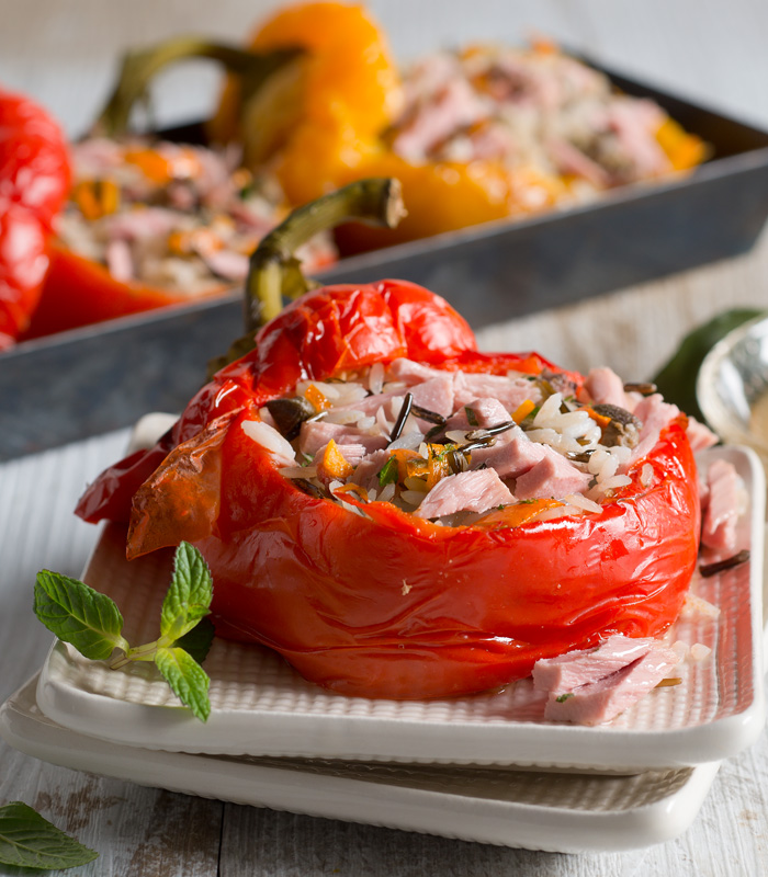 Stuffed peppers with tuna and rice