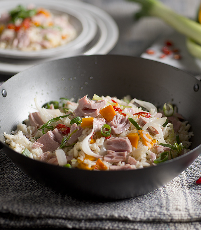Wok-fried Basmati Rice with Tuna and Pumpkin