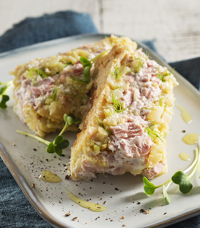 Fennel flan with Filod’olio tuna and ricotta